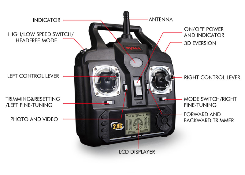 Syma X5SC Explorers2 2.4G 4CH 6-Axis Gyro RC Headless Quadcopter HD Camera Black 