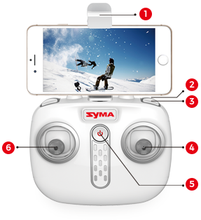 Радиоуправляемый квадрокоптер Syma X15W с FPV трансляцией Wi-Fi, камера 0,3 Мп, 2.4G RTF